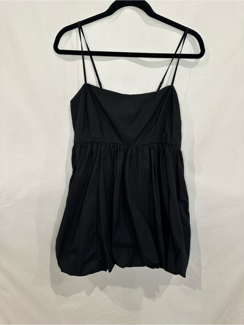 Abercrombie & Fitch Black Spaghetti-Strap Bubble Dress
